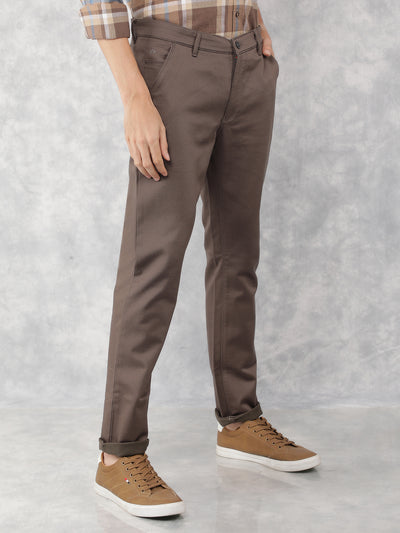 Olive Chinos Trousers-Men Trousers-Crimsoune Club