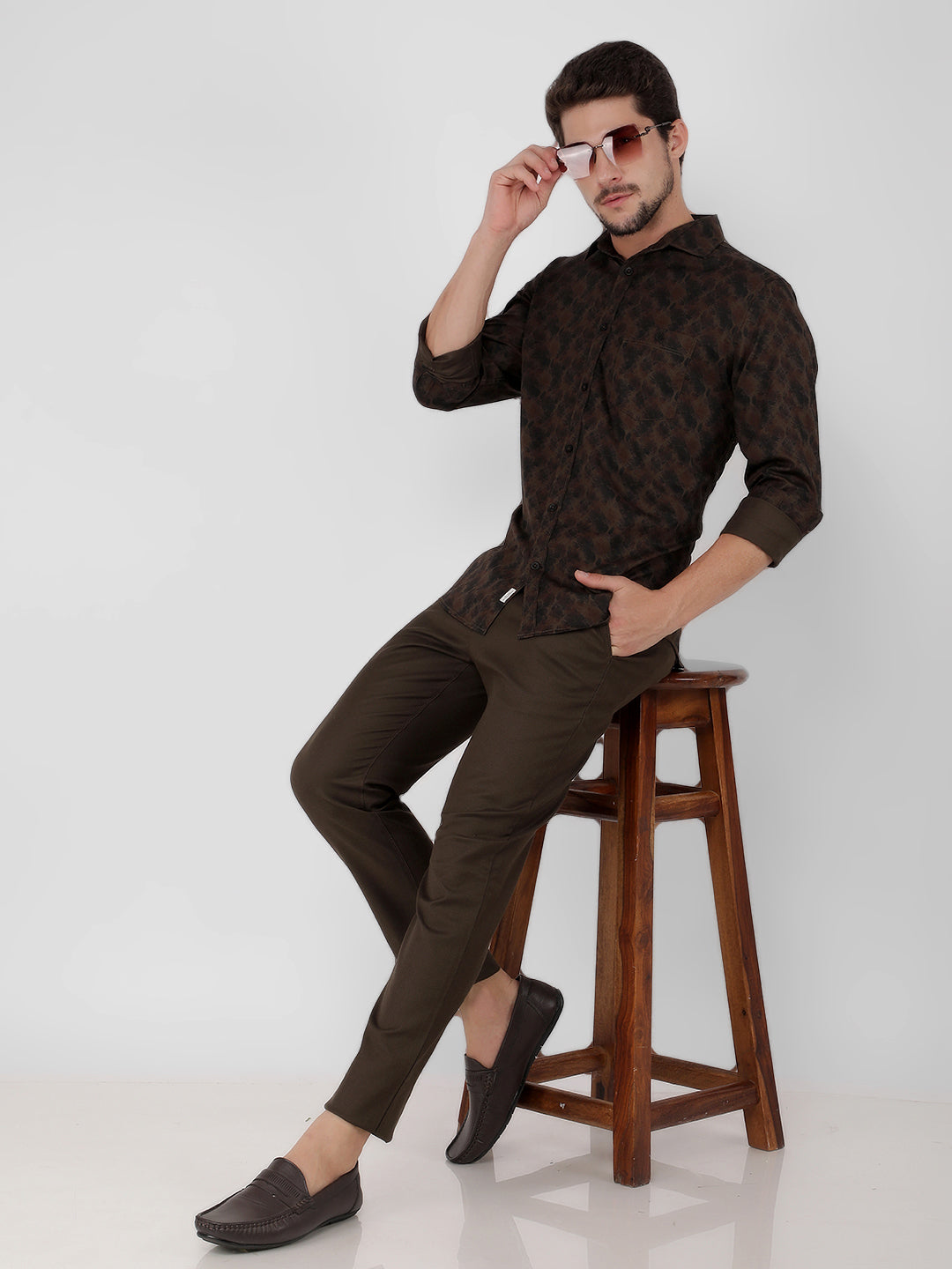 Brown Trousers-Men Trousers-Crimsoune Club