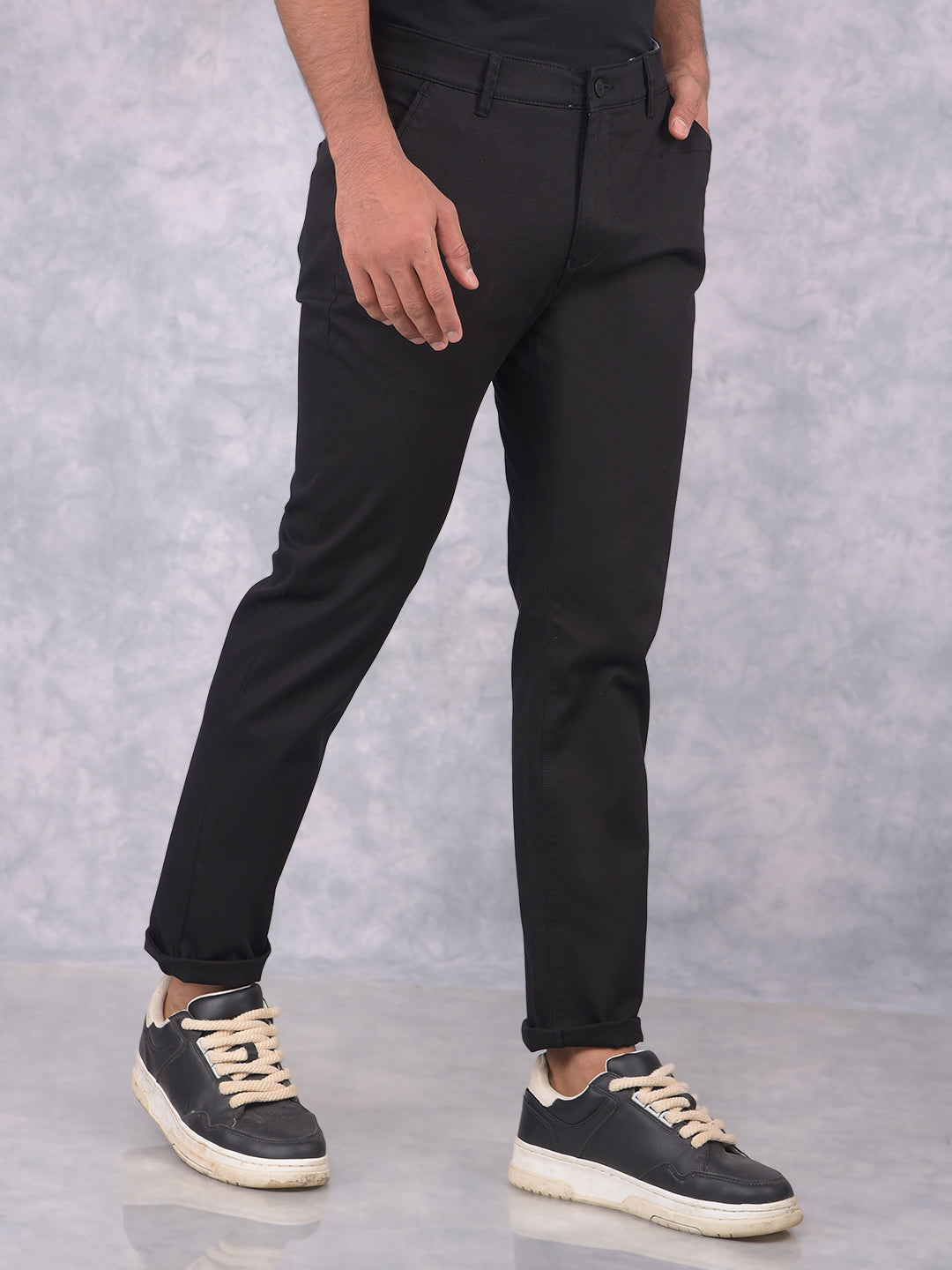 Black Trousers-Men Trousers-Crimsoune Club