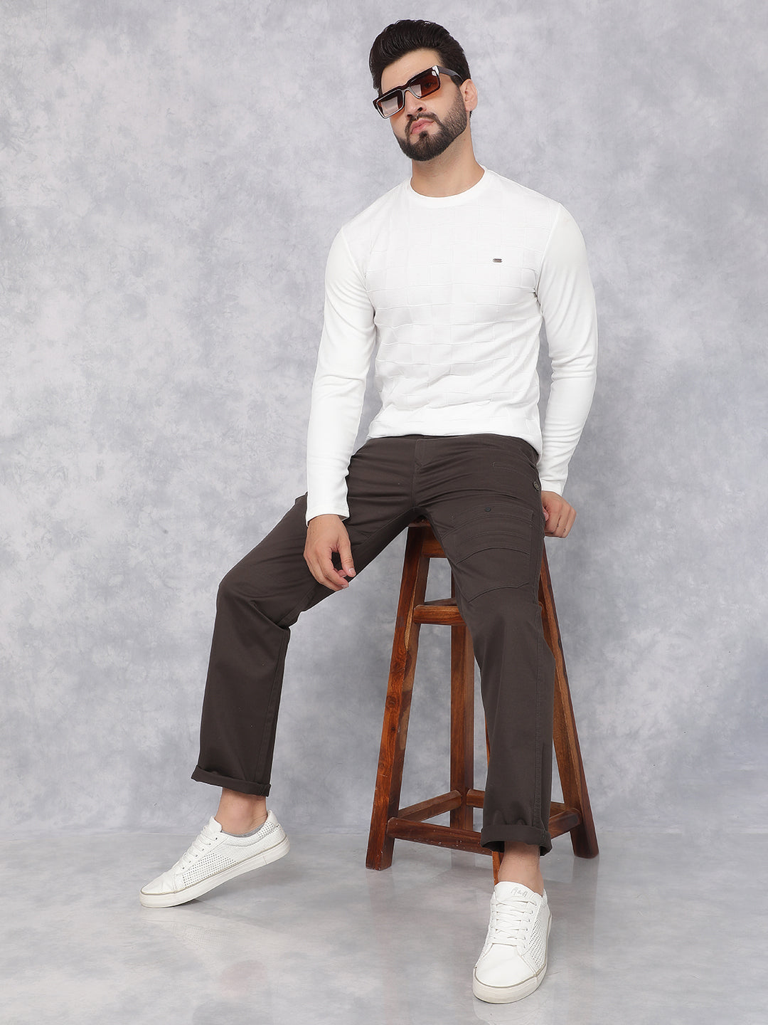 Olive Cargo Trousers-Men Trousers-Crimsoune Club