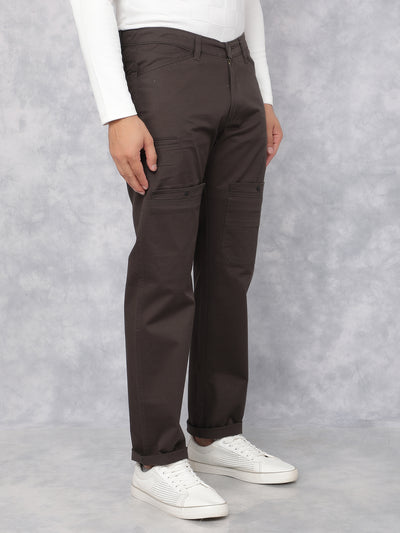 Olive Cargo Trousers-Men Trousers-Crimsoune Club