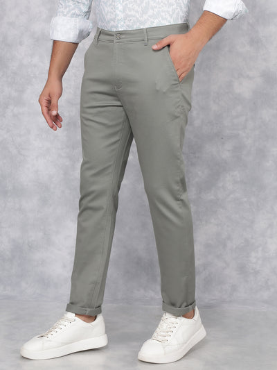 Green Dobby Trousers-Men Trousers-Crimsoune Club