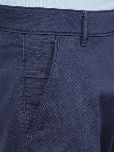 Blue Dobby Trousers-Men Trousers-Crimsoune Club