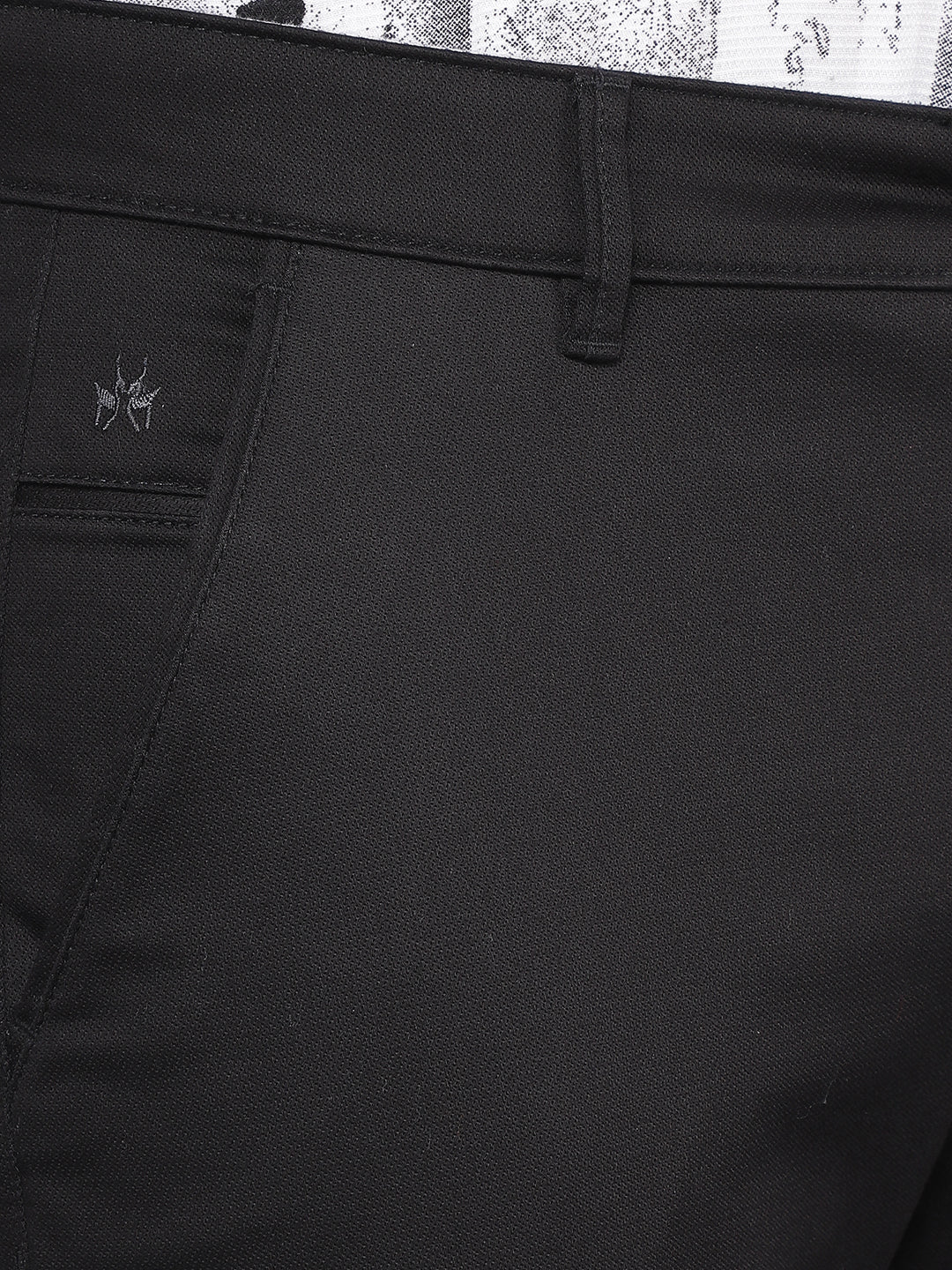 Black Dobby Trousers-Men Trousers-Crimsoune Club