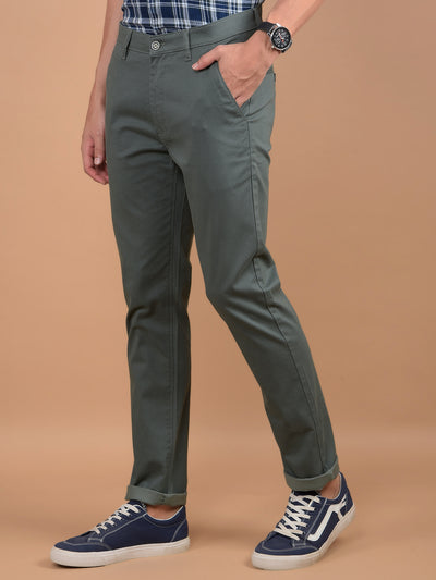 Green Printed Trousers-Men Trousers-Crimsoune Club