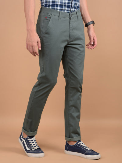 Green Printed Trousers-Men Trousers-Crimsoune Club