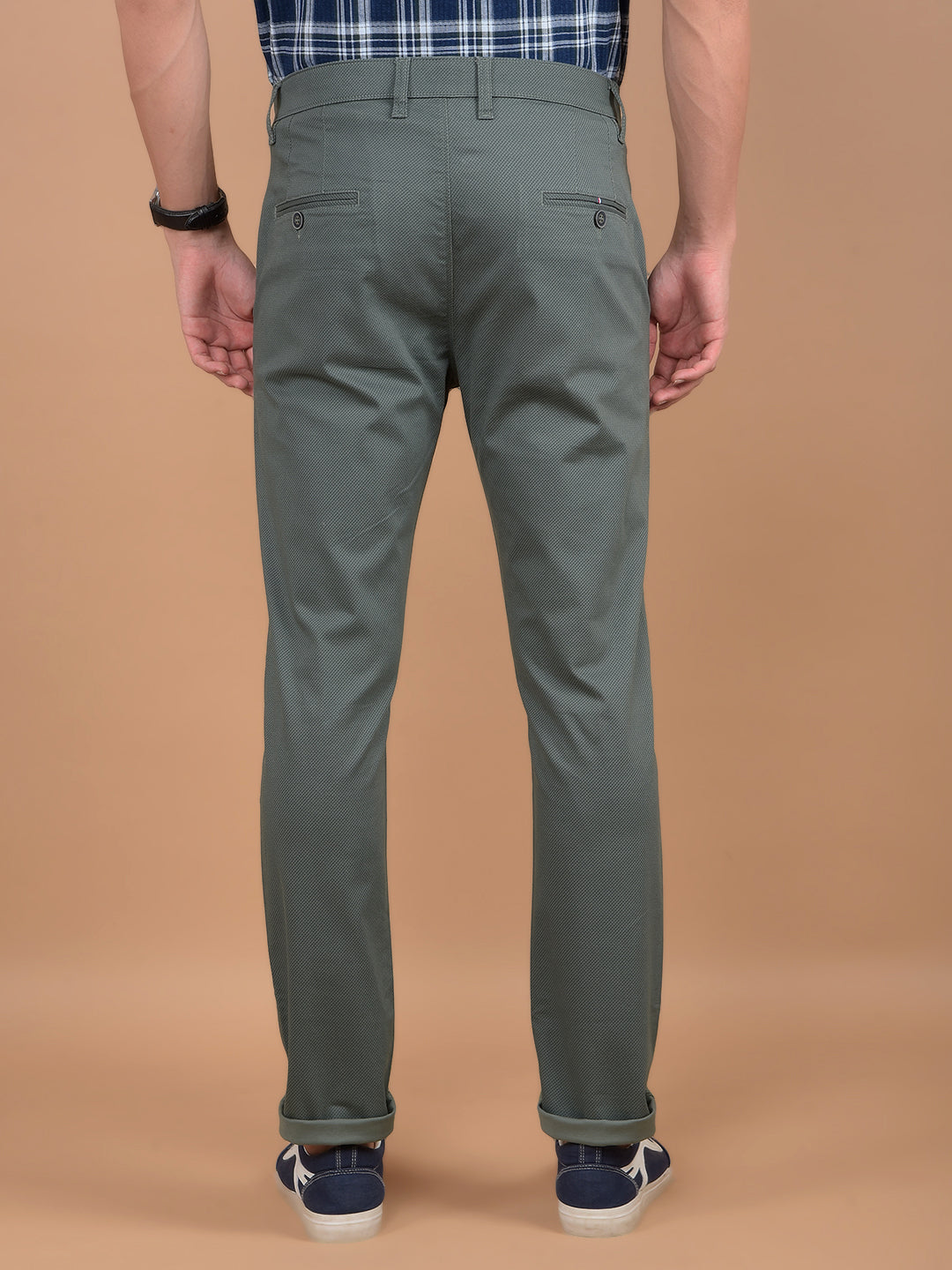 Green Printed Trousers-Men Trousers-Crimsoune Club