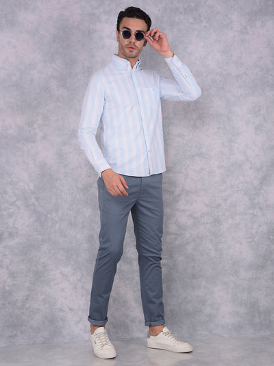 Blue Checked Trousers-Men Trousers-Crimsoune Club