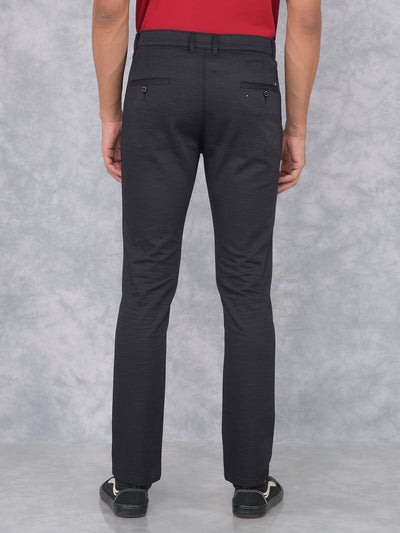 Black Printed Trousers-Men Trousers-Crimsoune Club