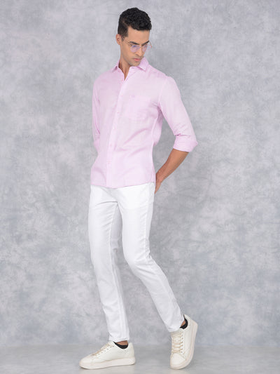 White 100% Cotton Trousers-Men Trousers-Crimsoune Club