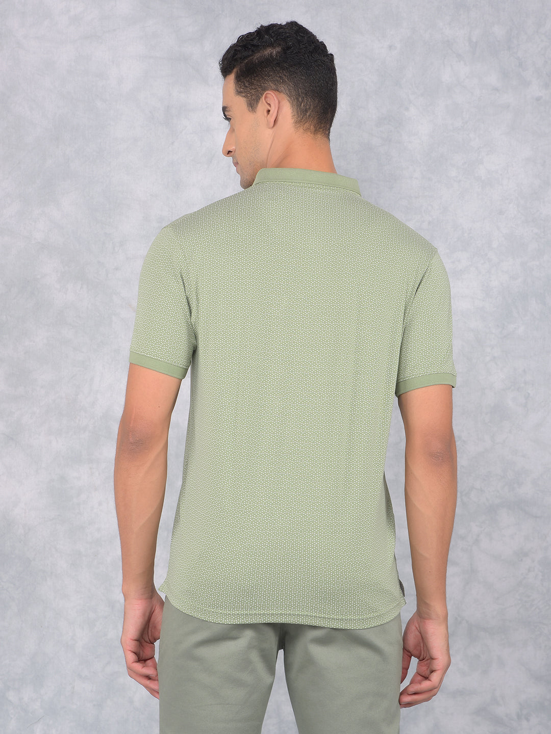 Olive Printed T-Shirt-Men T-shirts-Crimsoune Club