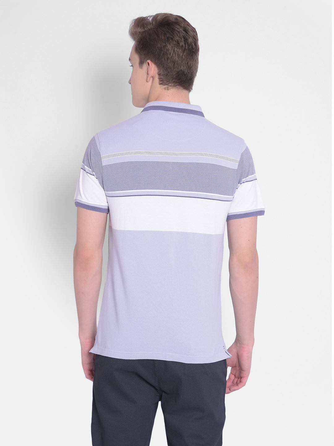 Purple Stripes T-Shirt-Men T-Shirts-Crimsoune Club