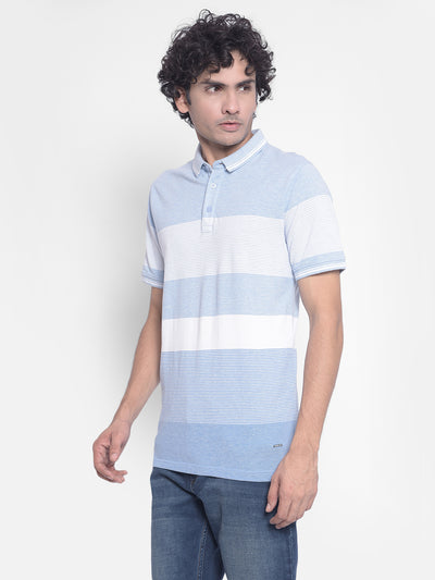 Blue Stripes T-Shirt-Men T-Shirts-Crimsoune Club