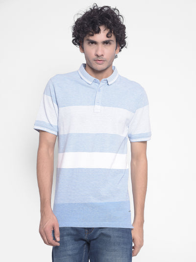 Blue Stripes T-Shirt-Men T-Shirts-Crimsoune Club