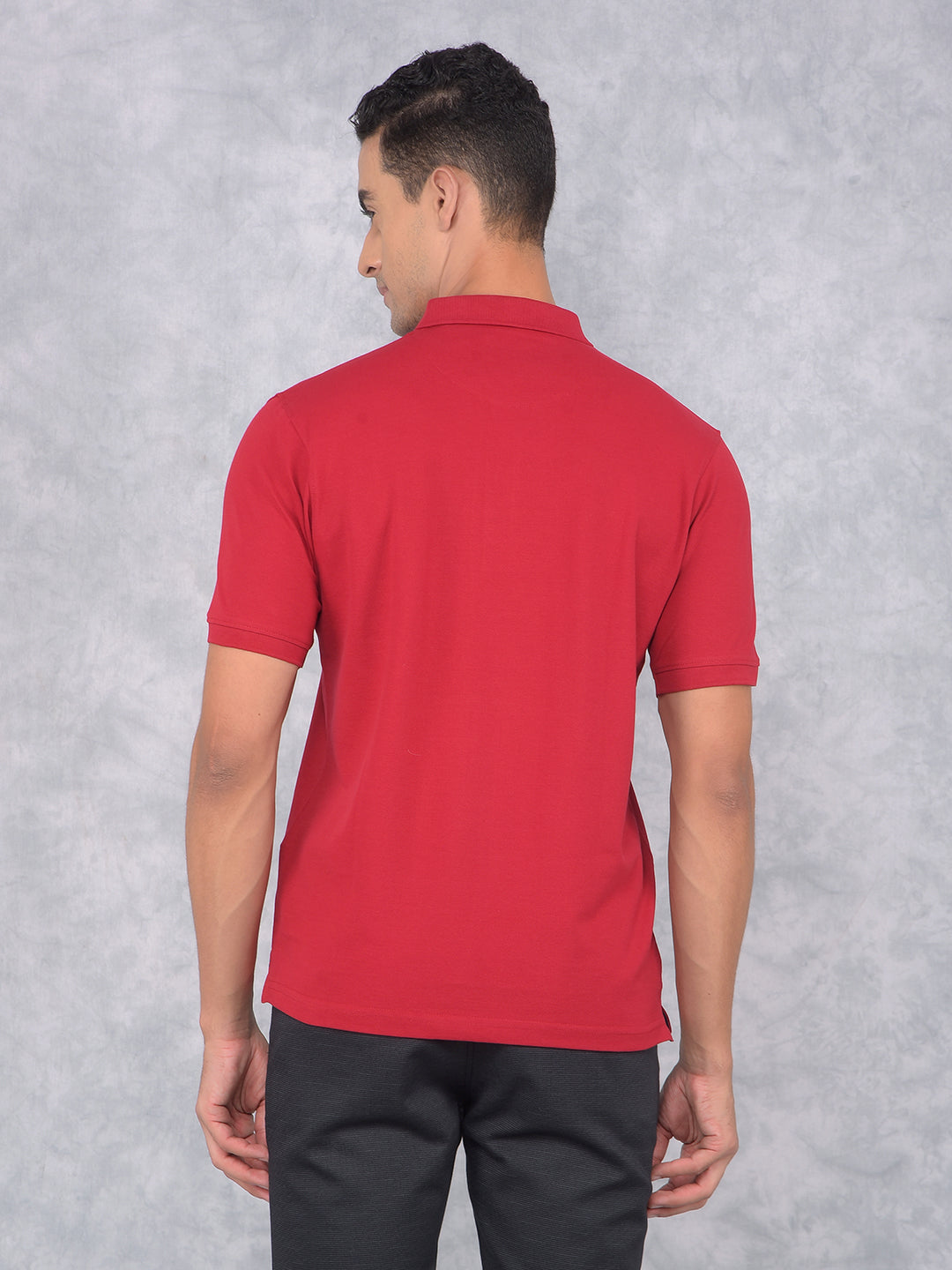 Red Polo T-Shirt-Men T-shirts-Crimsoune Club