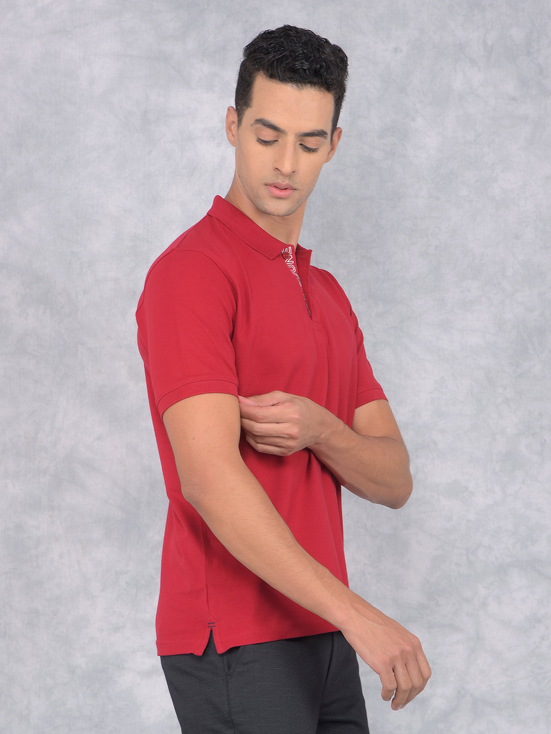 Red Polo T-Shirt-Men T-shirts-Crimsoune Club