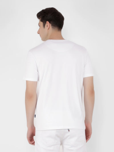 White Printed T-Shirt-Men T-Shirts-Crimsoune Club