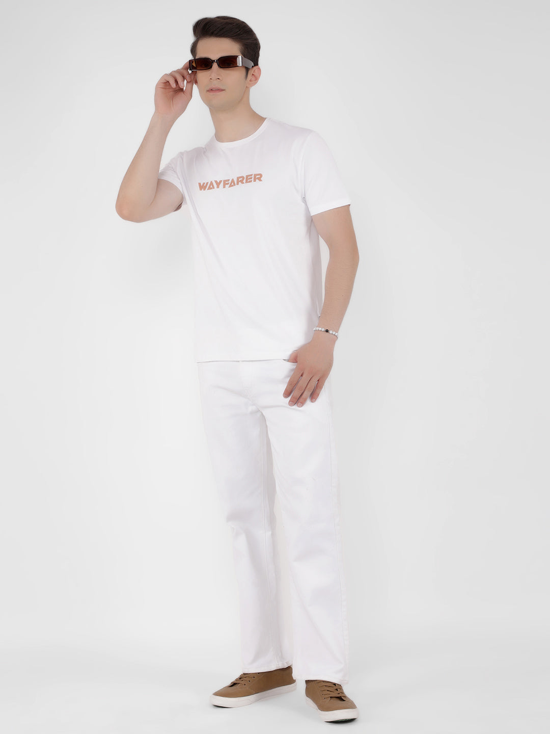 White Printed T-Shirt-Men T-Shirts-Crimsoune Club