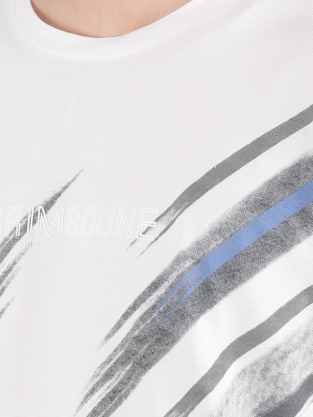 White Graphic Print T-Shirt-Men T-Shirts-Crimsoune Club