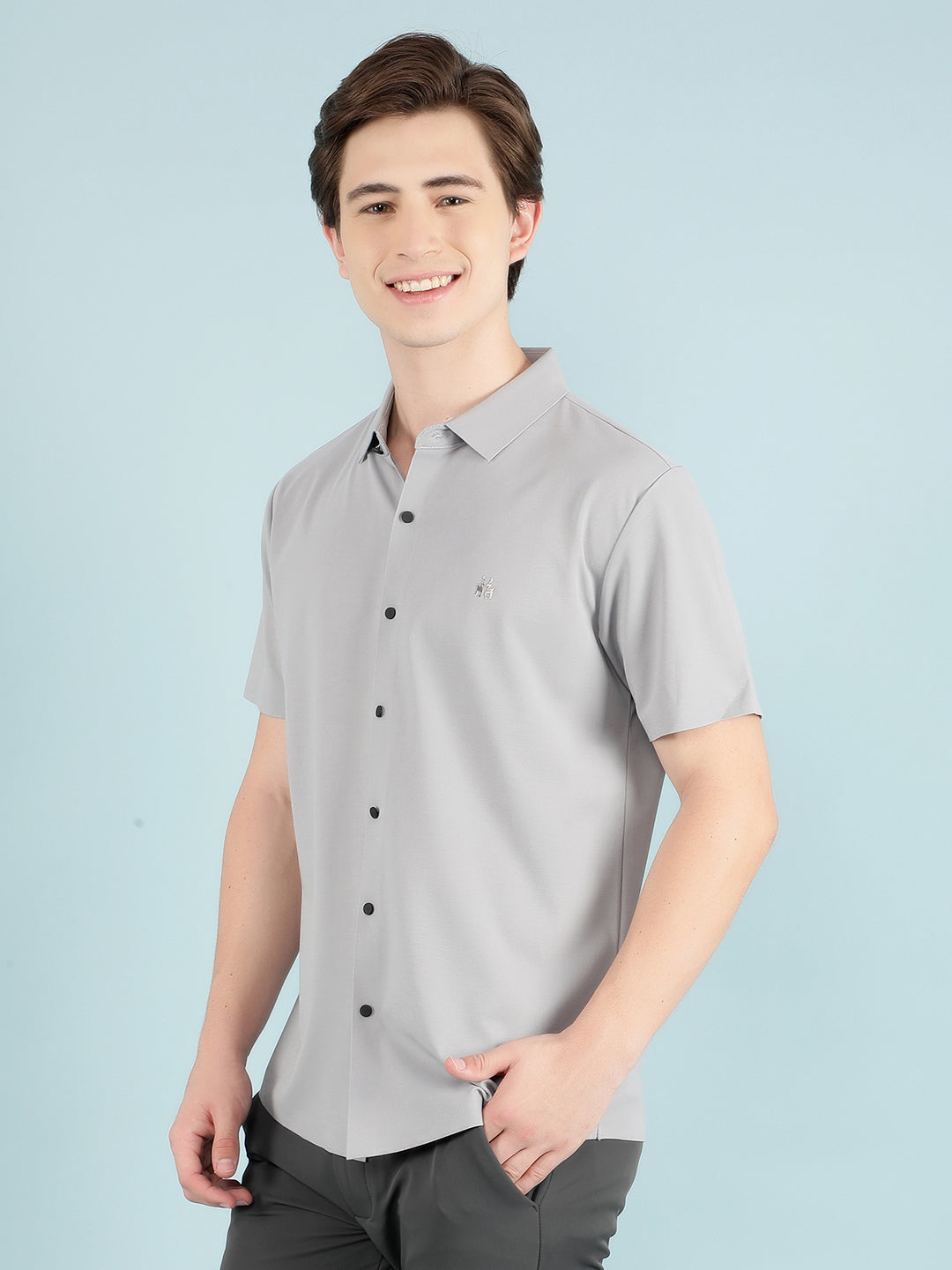 Grey Shirt-Men Shirts-Crimsoune Club