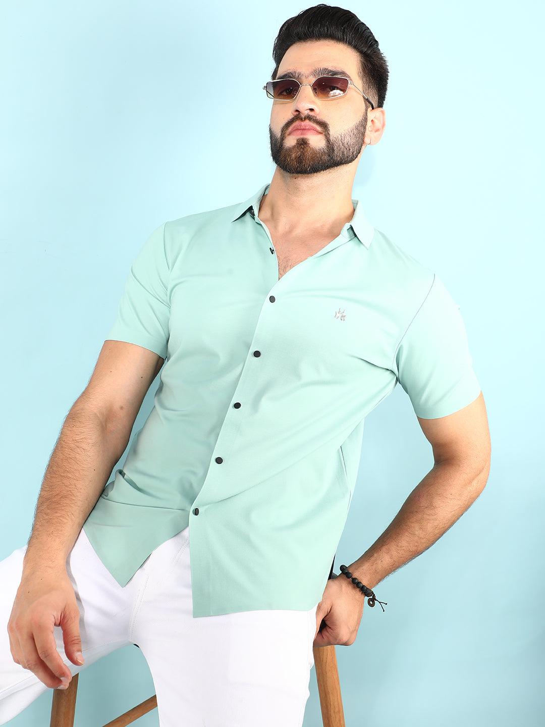 Green Shirt-Men Shirts-Crimsoune Club