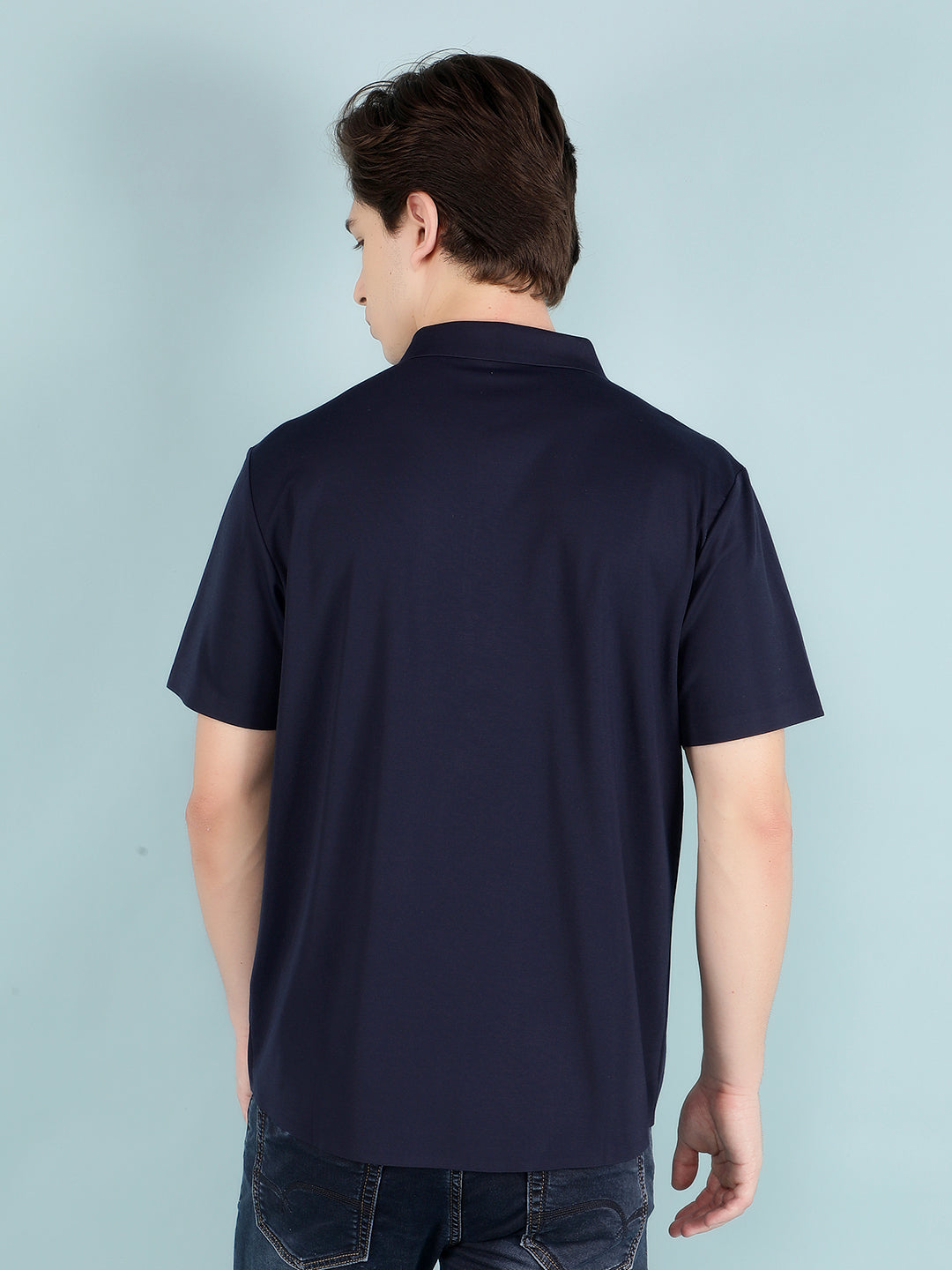 Navy Blue Shirt-Men Shirts-Crimsoune Club