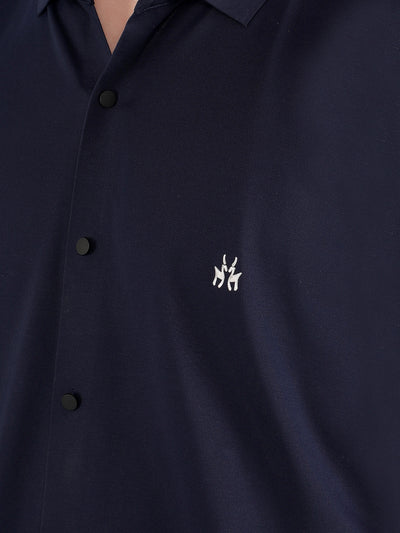 Navy Blue Shirt-Men Shirts-Crimsoune Club