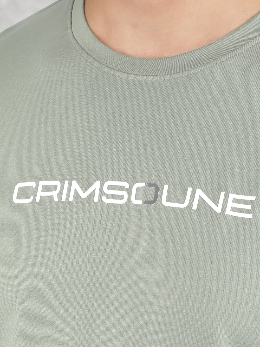 Green Typographic Print T-Shirt-Men T-Shirts-Crimsoune Club