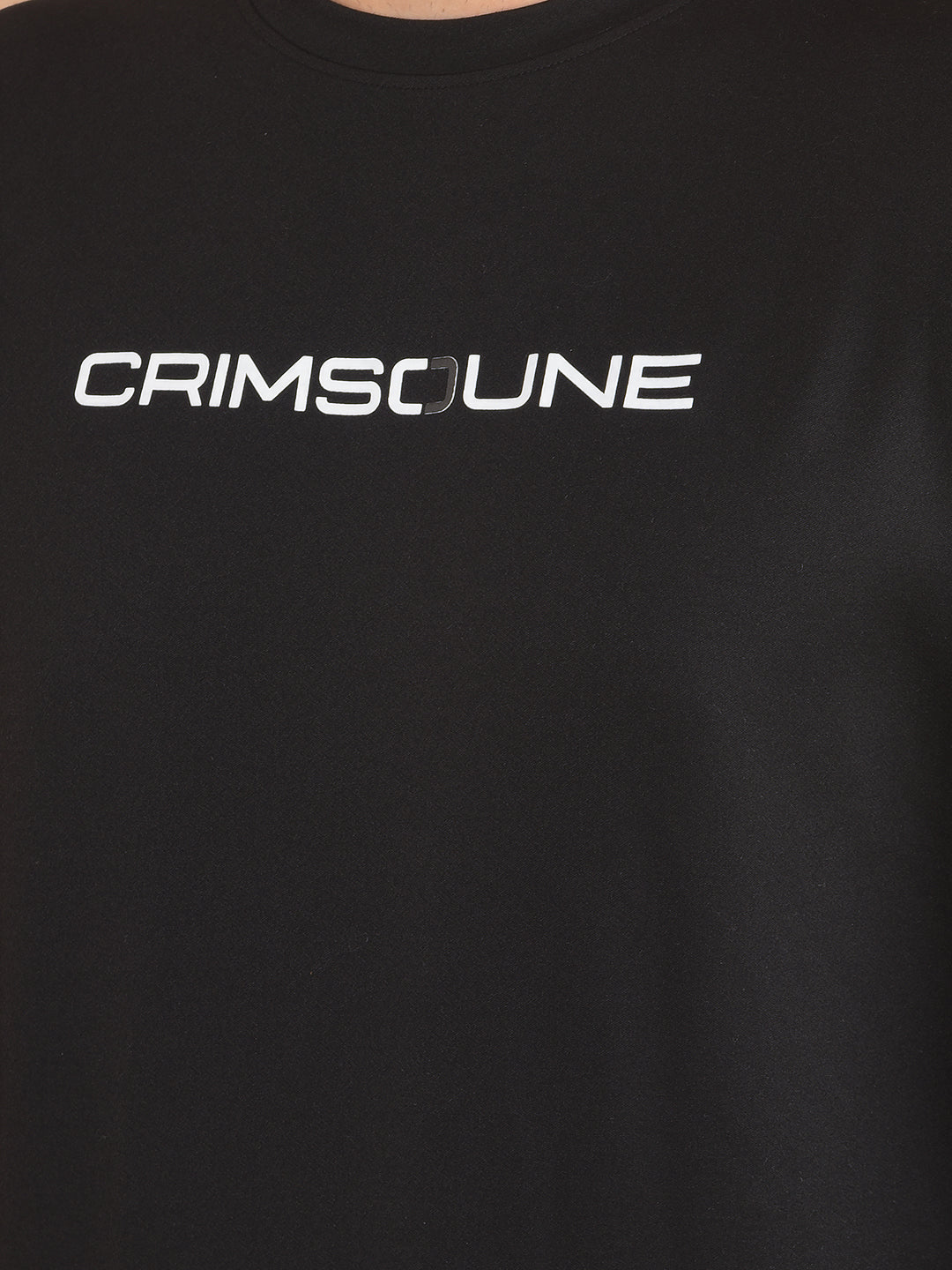 Black Typographic Print T-Shirt-Men T-Shirts-Crimsoune Club