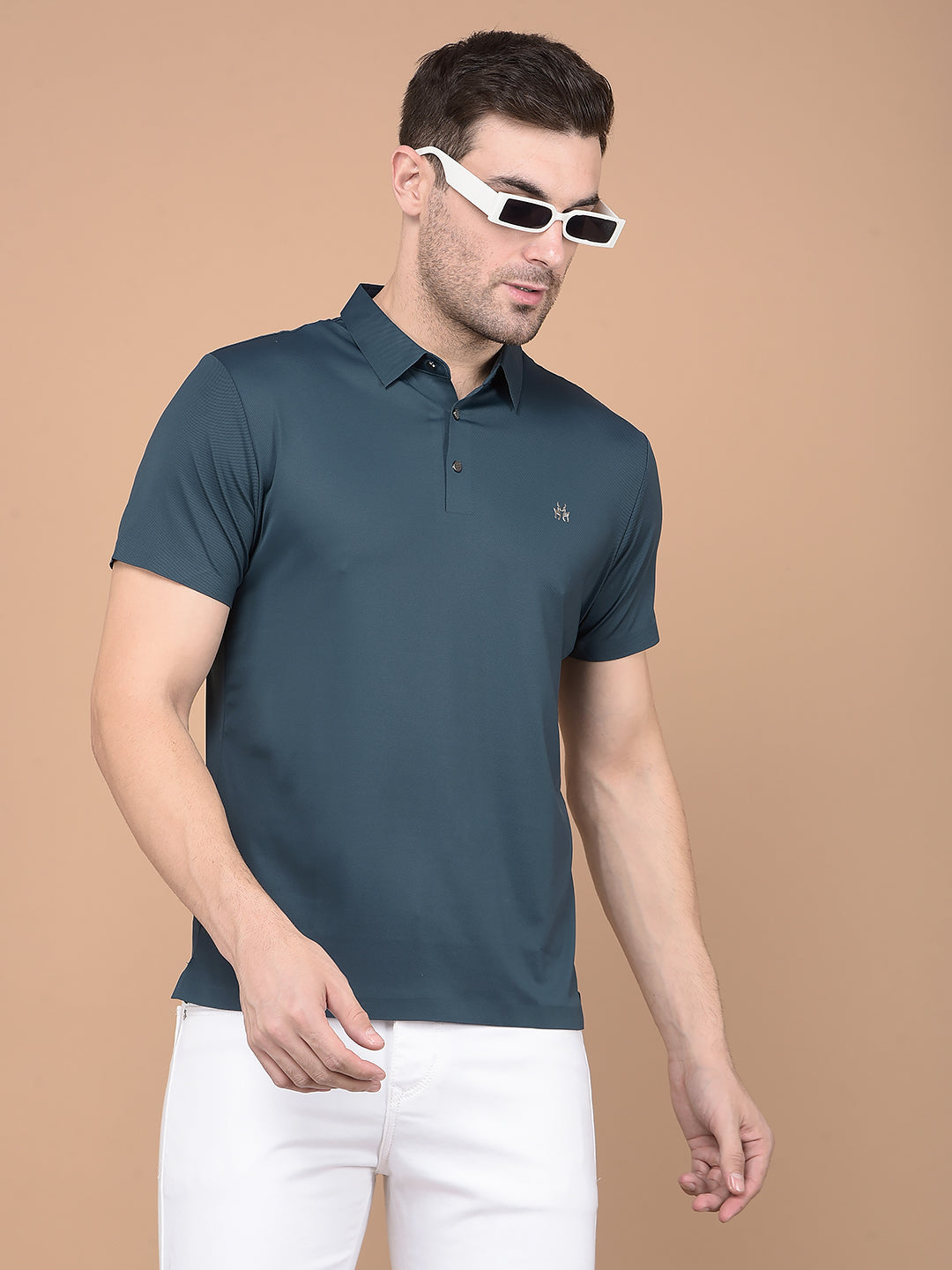 Green Polo Neck T-Shirt