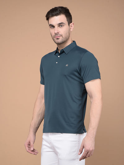 Green Polo Neck T-Shirt