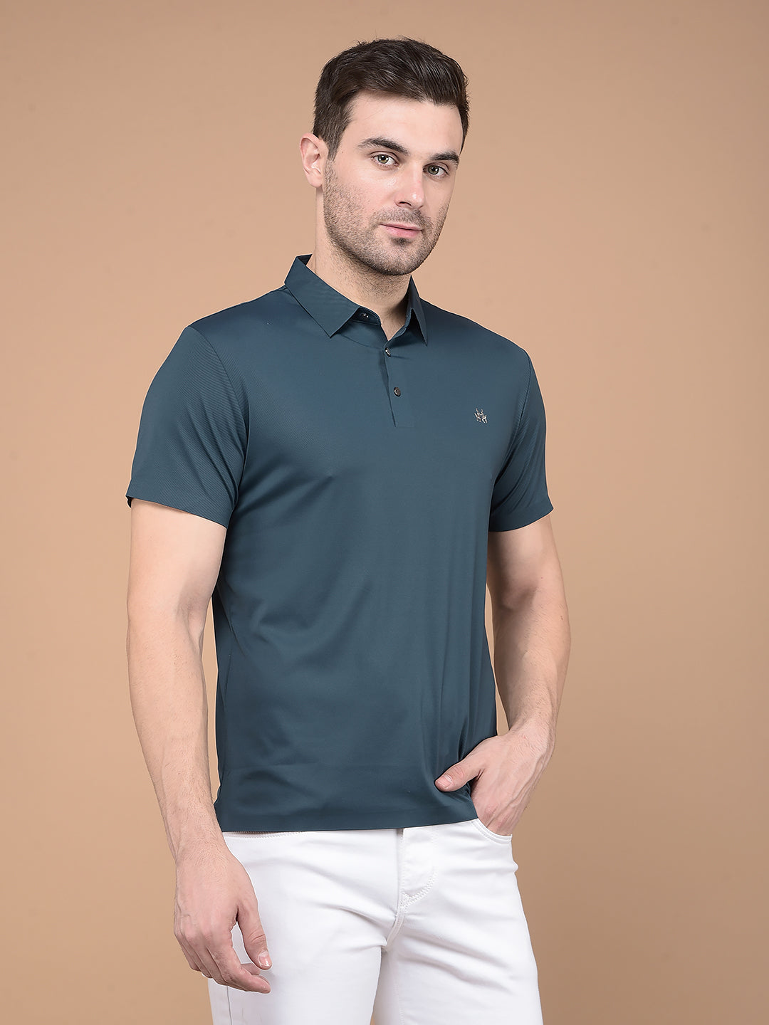 Green Polo Neck T-Shirt