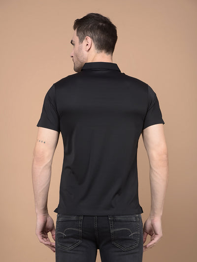 Black Polo Neck T-Shirt