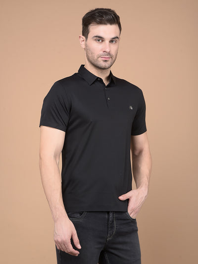 Black Polo Neck T-Shirt