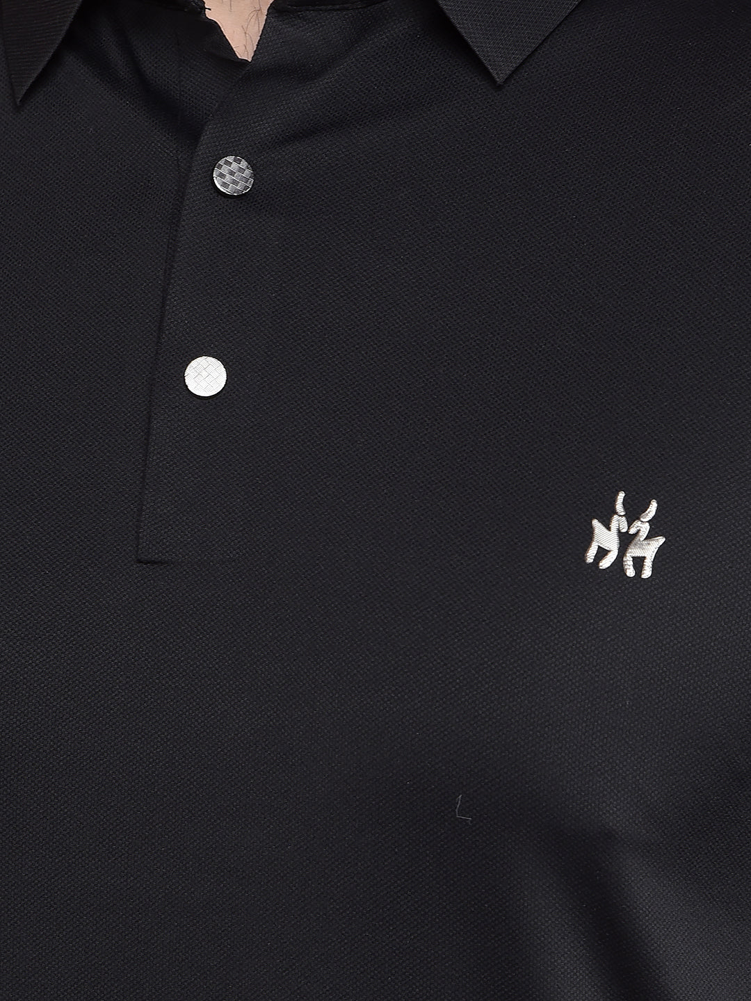 Black Polo Neck T-Shirt