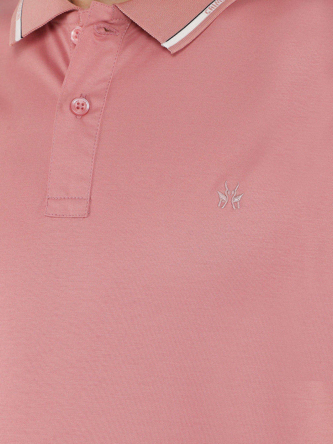 Pink Polo Neck T-Shirt-Men T-Shirts-Crimsoune Club