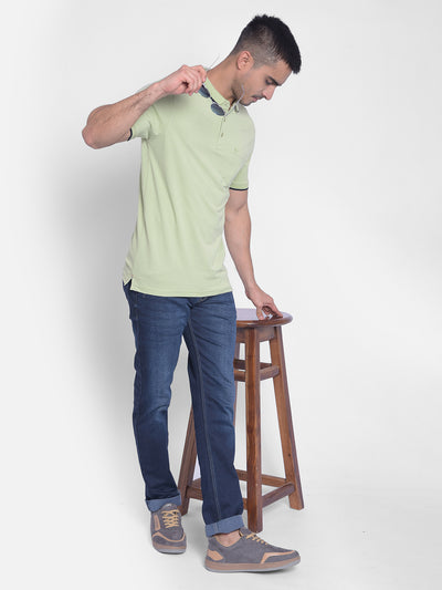 Mint Green T-Shirt-Men T-Shirts-Crimsoune Club