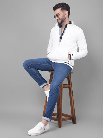 White Bomber Jacket-Men Jackets-Crimsoune Club