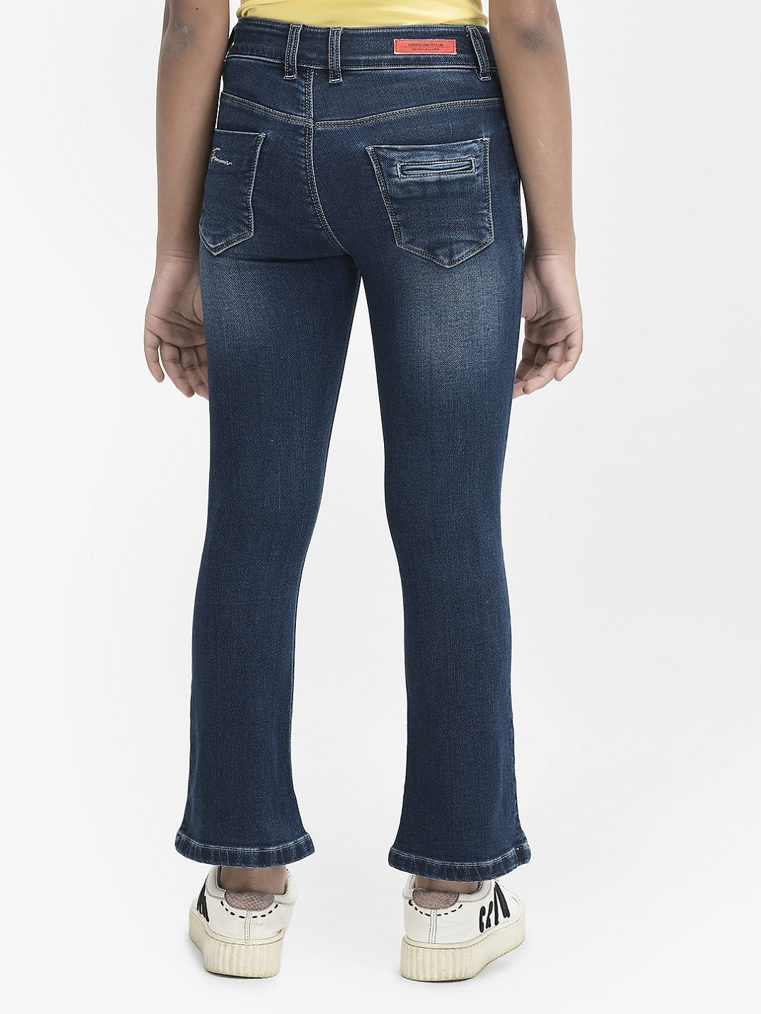 Blue Bootcut Jeans-Girls Jeans-Crimsoune Club