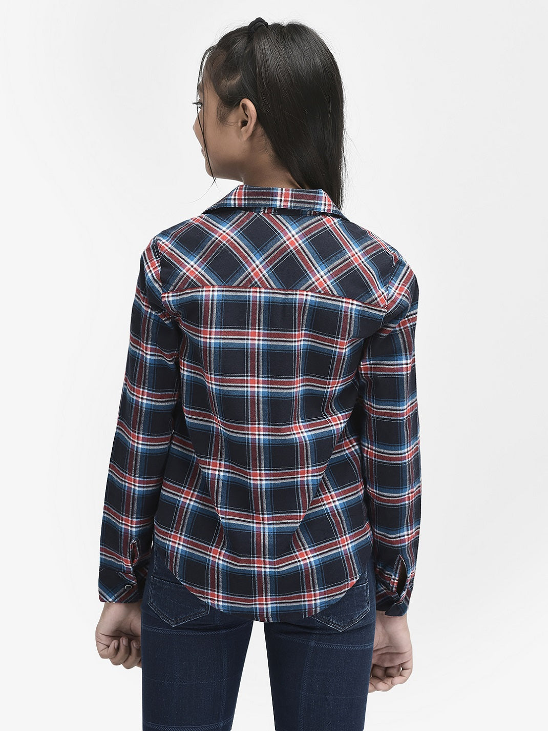 Red Checked Shirt-Girls Shirts-Crimsoune Club