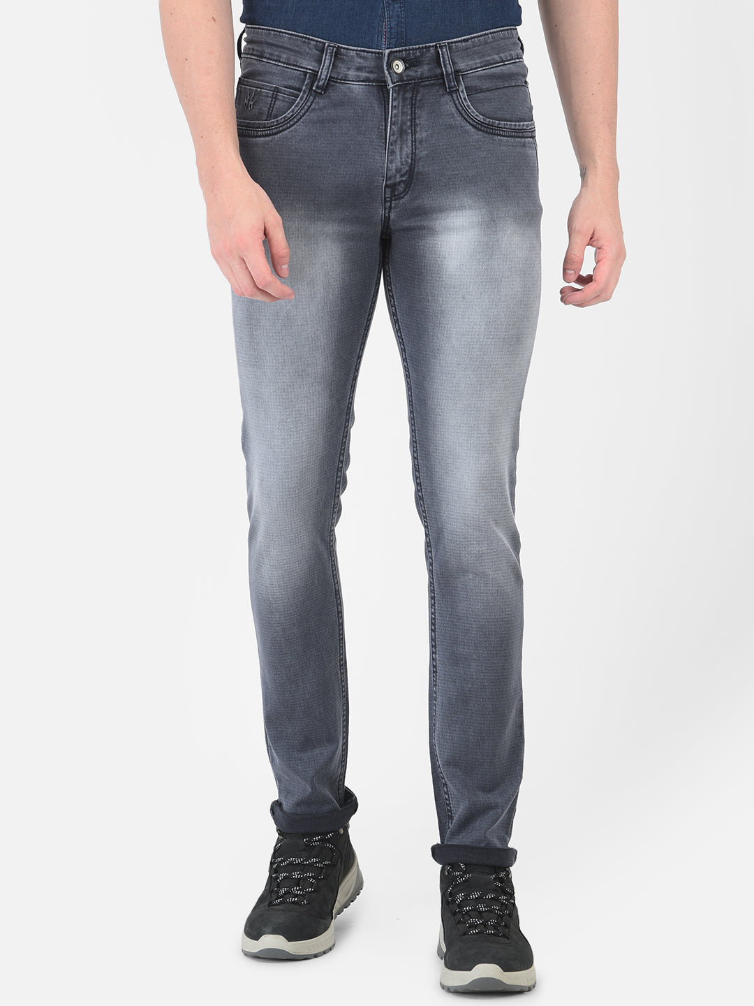 Heavy Fade Grey Jeans - Men Jeans