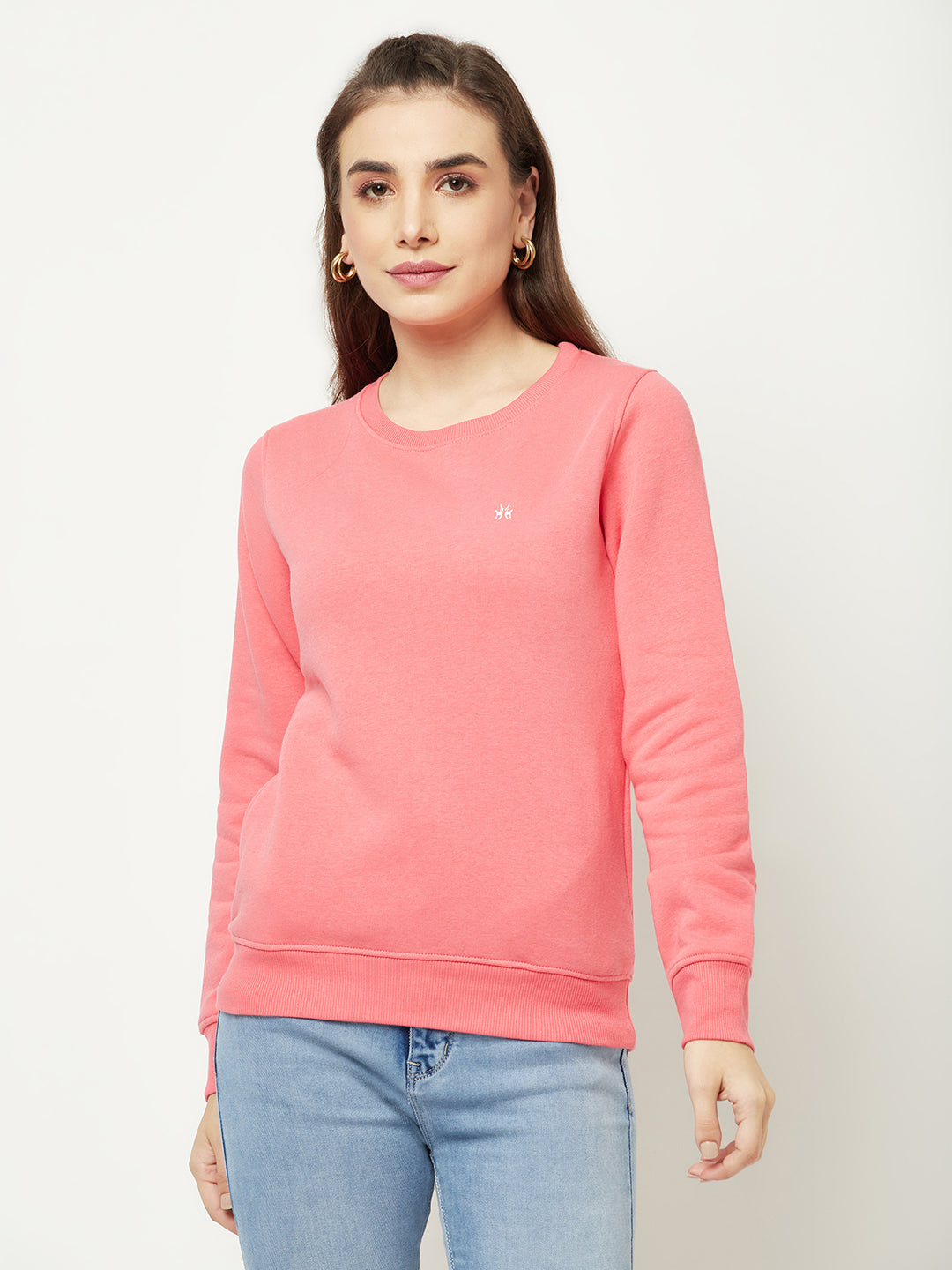 Coral pink sweatshirt online