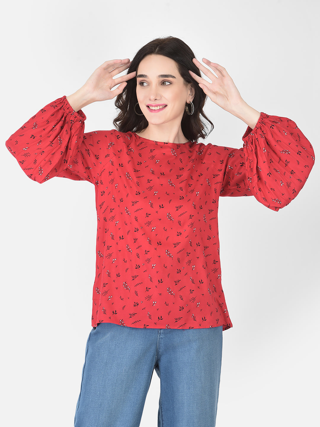 Red Floral Top - Women Tops