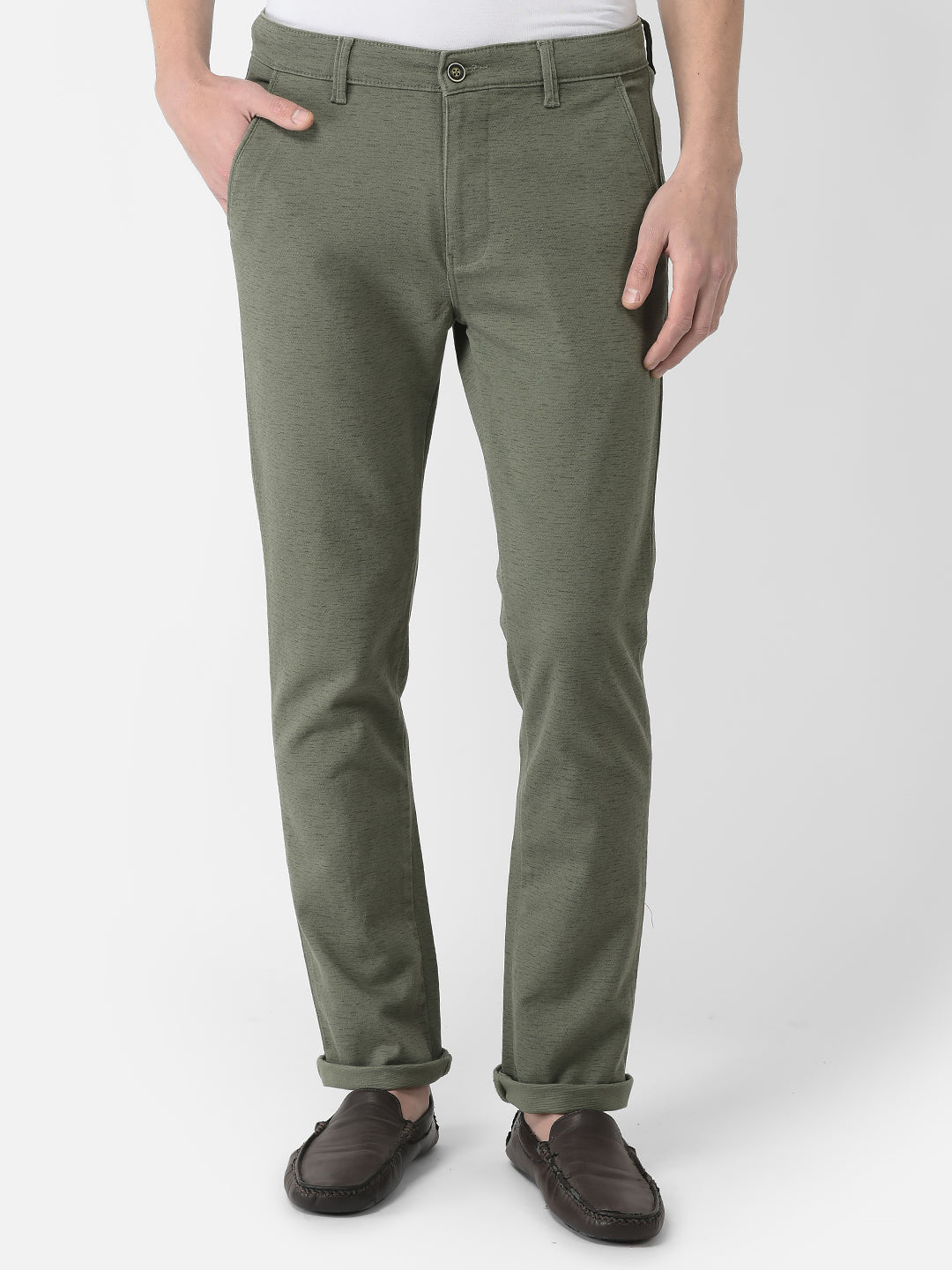  Melange Green Trousers 