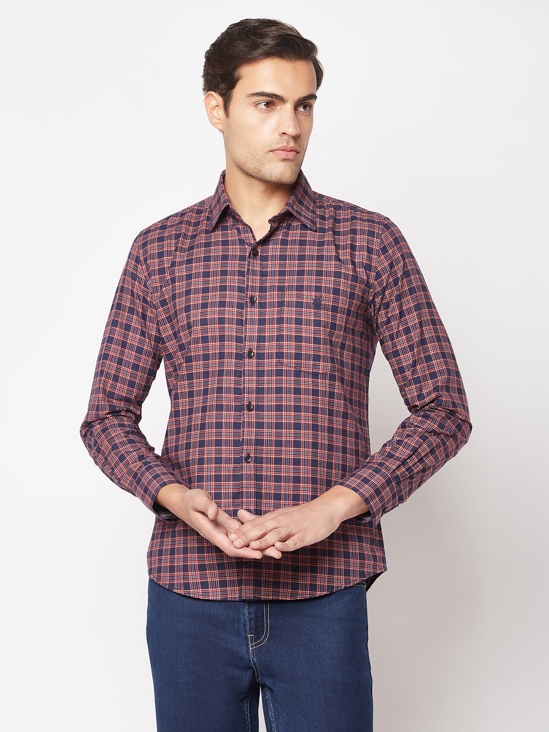  Maroon Checkered Shirt