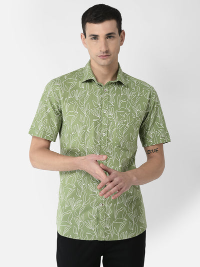  Light Green Floral Shirt