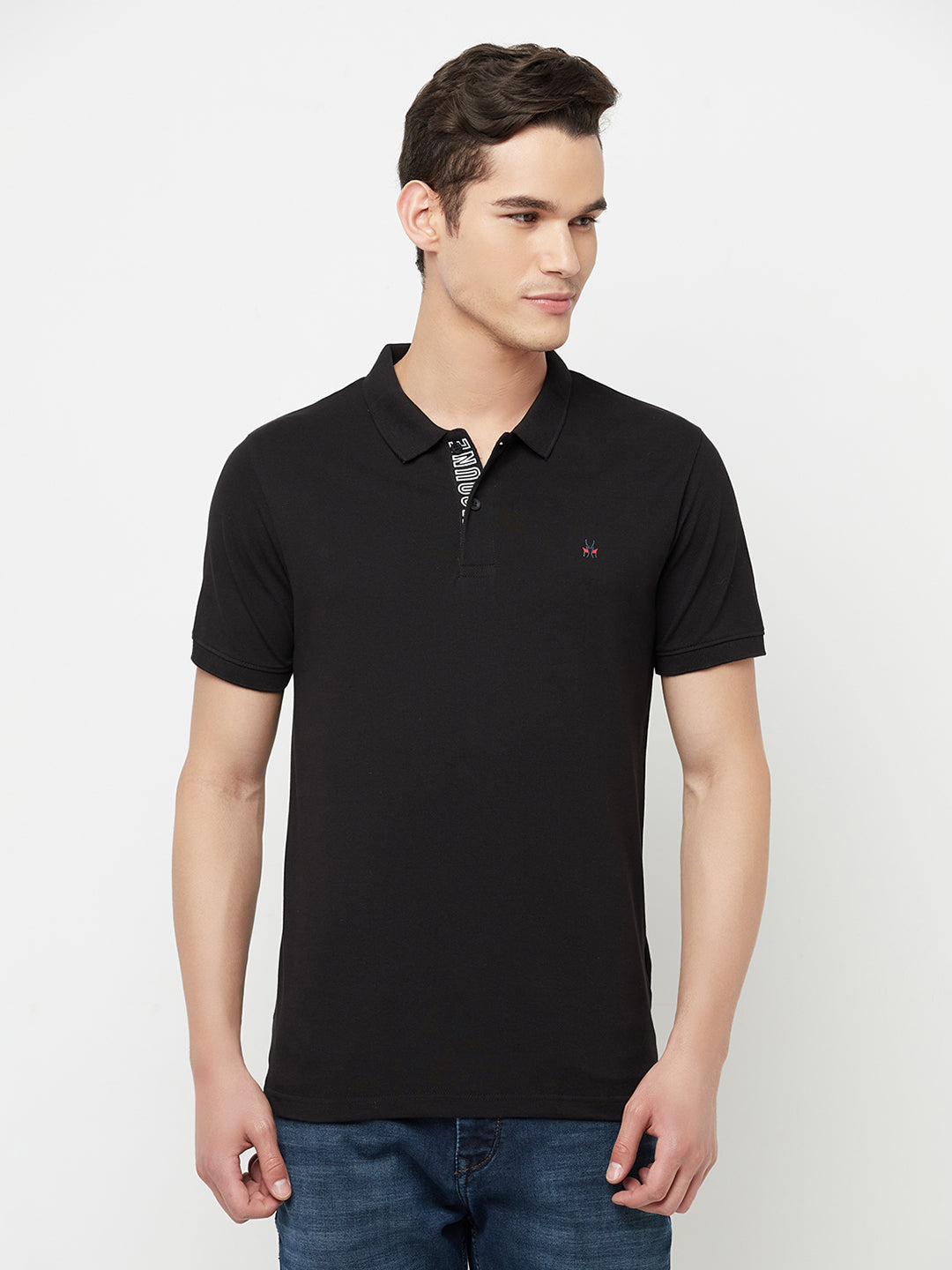 Black Polo T-Shirt - Men T-Shirts