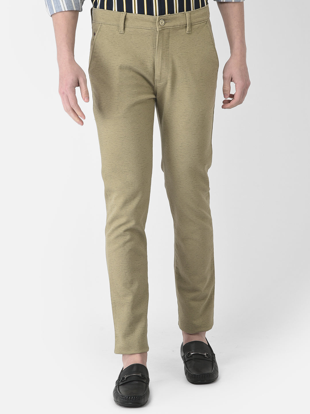  Melange Khaki Trousers 