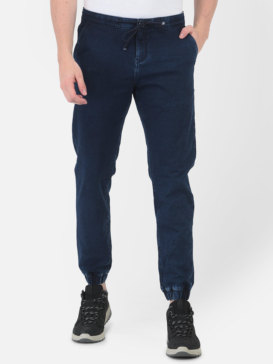 Navy blue joggers pants on sale