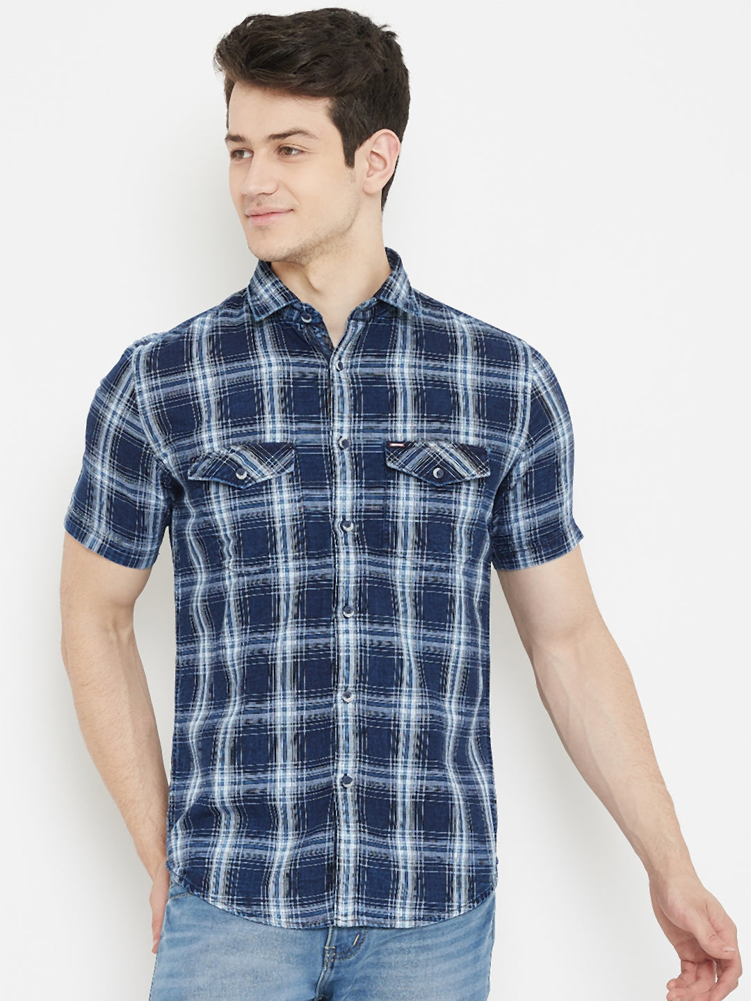 Checked Cotton Shirt - Men Shirts